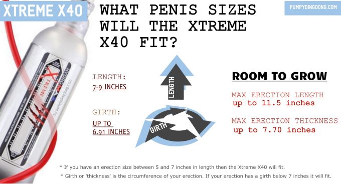 xtreme x40 size