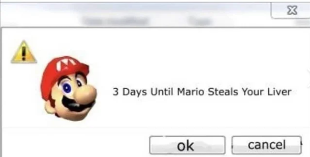 3 days until mario steals your liver
