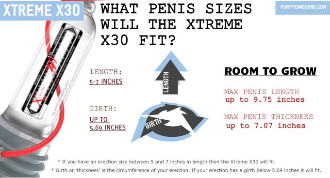 xtreme x30 size